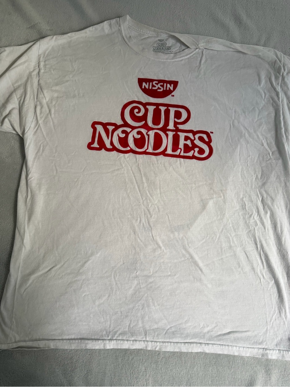 ISSI Cup Noodles Logo Tee - White with Red Print